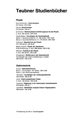 Einführung in die Gaselektronik: Grundlagen der Elektrizitätsleitung in Gasen
