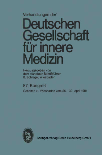Verhandlungen der Deutschen Gesellschaft für innere Medizin