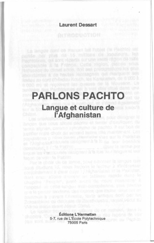 Parlons pachto: Langue et culture de l'Afghanistan