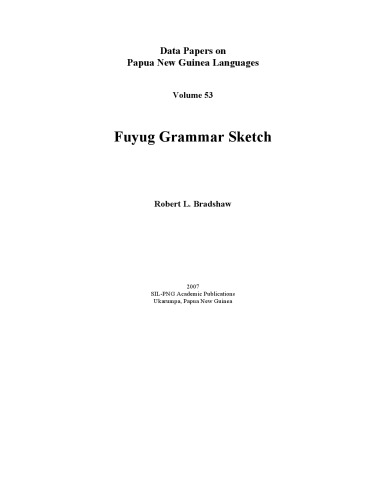 Fuyug grammar sketch