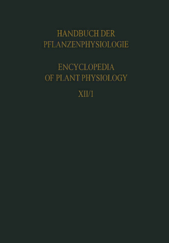 Plant Respiration Inclusive Fermentations and Acid Metabolism / Pflanzenatmung Einschliesslich Gärungen und Säurestoffwechsel: Part 1 / Teil 1