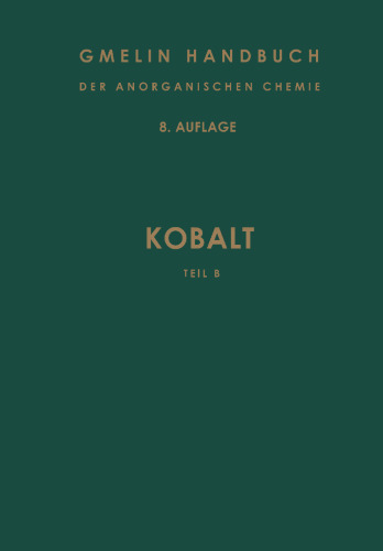 Kobalt: Teil B. Ammine des Kobalts
