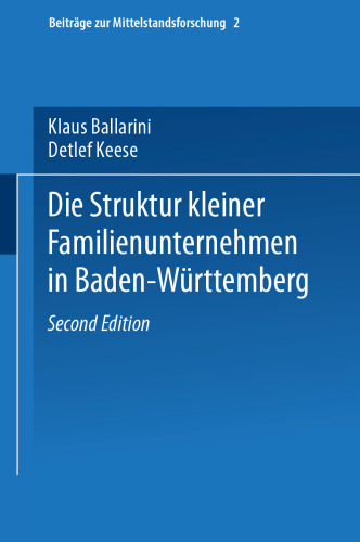 Die Struktur kleiner Familienunternehmen in Baden-Württemberg