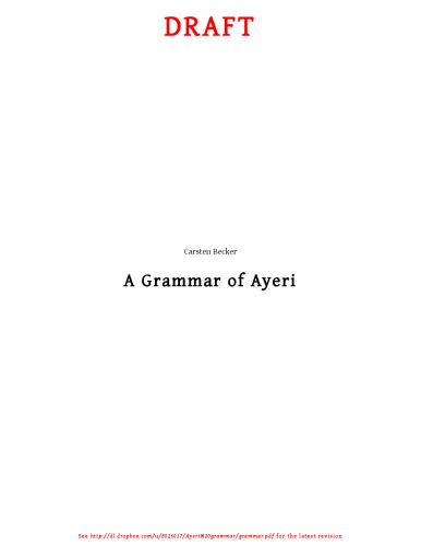 A Grammar of Ayeri
