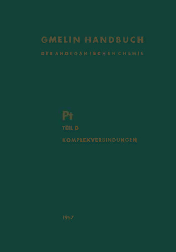 Platin: Teil D. Komplexverbindungen mit Neutralen Liganden