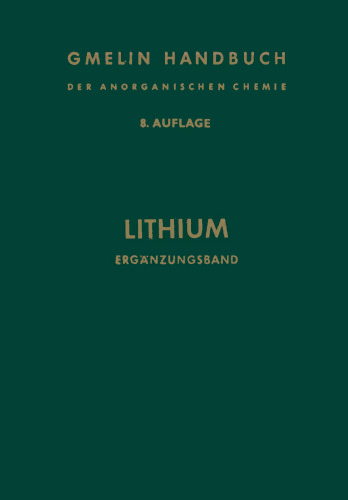 Lithium: Ergänzungsband