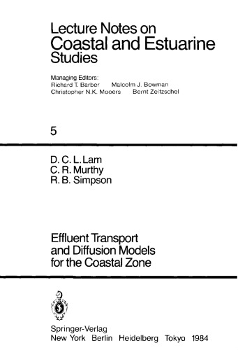 Effluent transport and diffusion models for the coastal zone