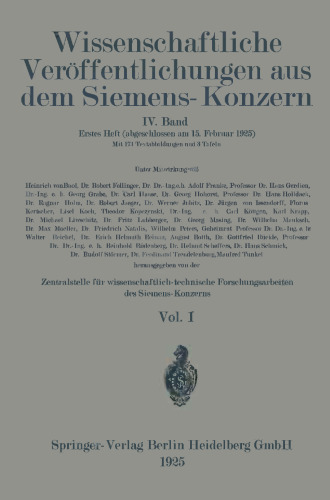 Wissenschaftliche Veröffentlichungen aus dem Siemens-Konzern