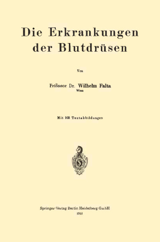 Die Erkrankungen der Blutdrüsen