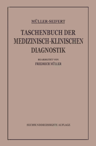 Taschenbuch der Medizinisch Klinischen Diagnostik