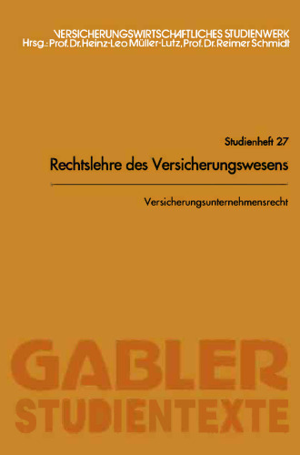 Versicherungsunternehmensrecht