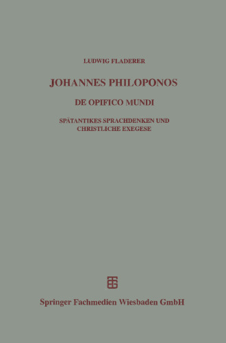 Johannes Philoponos: De opificio mundi