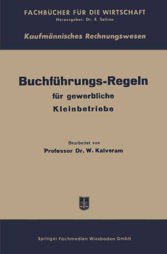 Buchführungs-Regeln für gewerbliche Kleinbetriebe