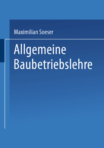 Allgemeine Baubetriebslehre