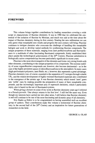 Fluorine Chemistry at the Millennium. Fascinated by Fluorine