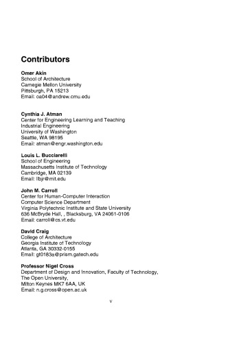 Design Knowing and Learning: Cognition in Design Education