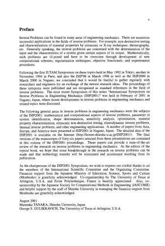 Inverse Problems in Engineering Mechanics III. International Symposium on Inverse Problems in Engineering Mechanics 2001 (ISIP 2001) Nagano, Japan