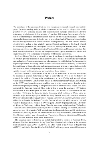 Nano and Microstructural Design of Advanced Materials. A Commemorative Volume on Professor G. Thomas' Seventieth Birthday