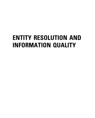 Entity resolution and information quality
