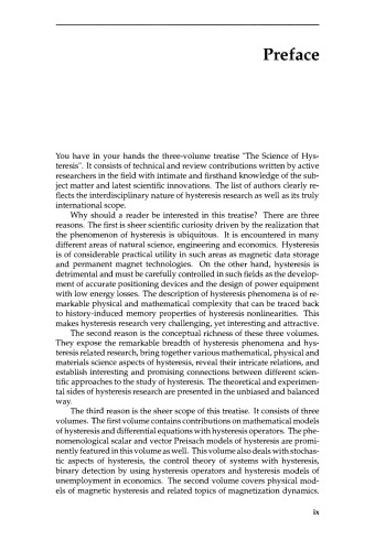 The Science of Hysteresis