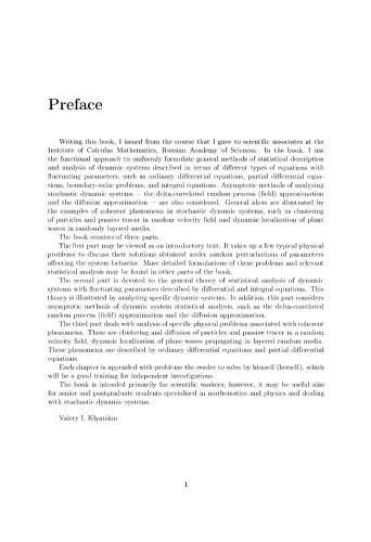 Dynamics of Stochastic Systems