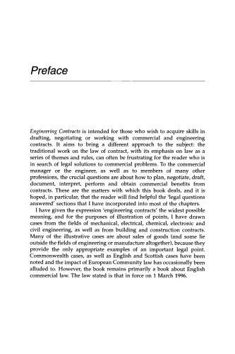 Engineering Contracts. A Management Guide