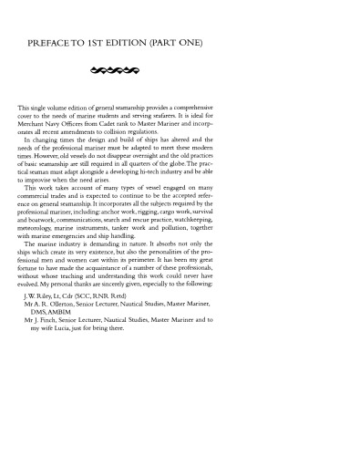 Seamanship Techniques. Shipboard and Maritime Operations