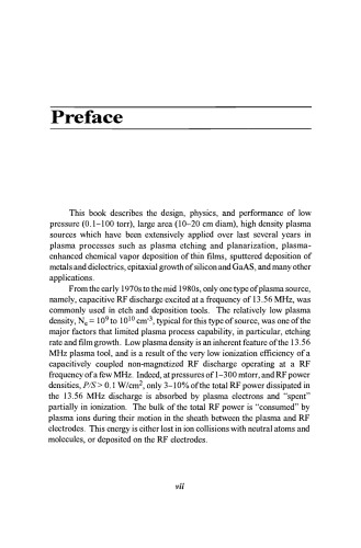 High Density Plasma Sources. Design, Physics and Performance