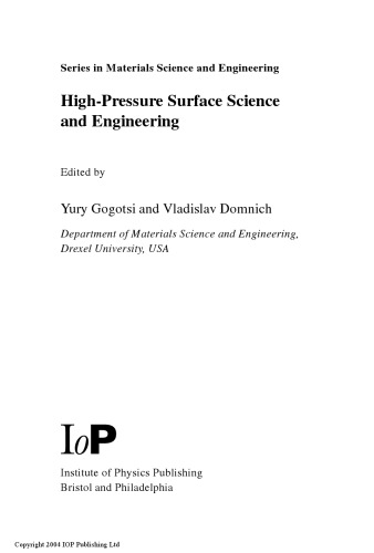 High-pressure surface science and engineering