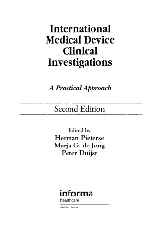 International Medical Device Clinical Investigations: A Practical Approach