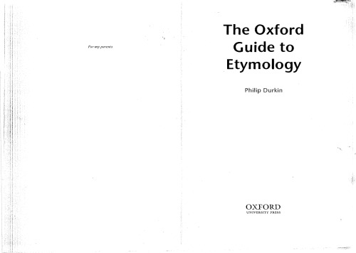 The Oxford Guide to Etymology