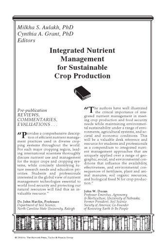 Integrated nutrient management for sustainable crop production