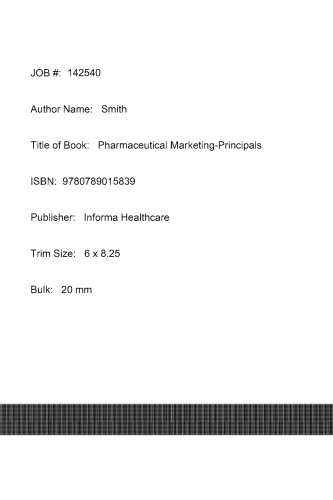 Pharmaceutical marketing: principles, environment, and practice