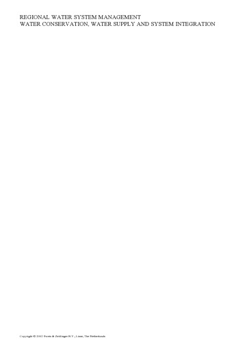 Regional water system management: water conservation, water supply and system integration