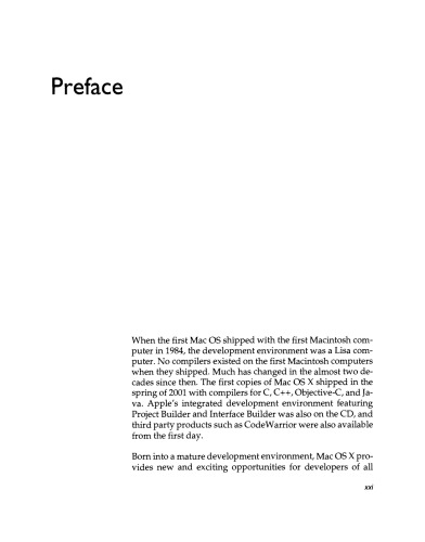 Mac OS X developer's guide