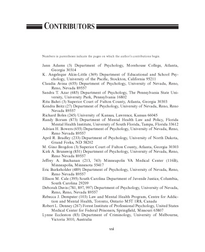 Handbook of forensic psychology: resource for mental health and legal professionals