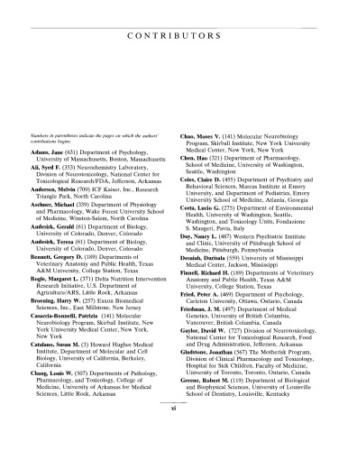 Handbook of developmental neurotoxicology