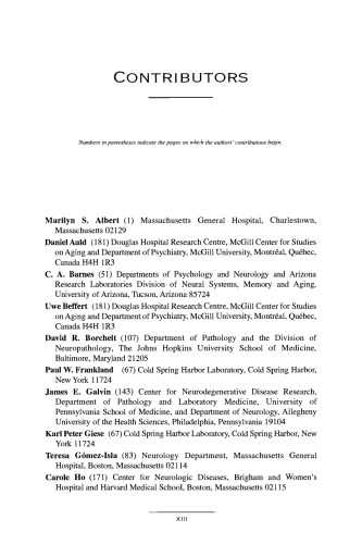 Handbook of the aging brain