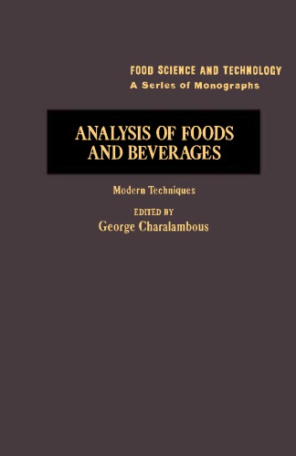 Analysis of foods and beverages: modern techniques