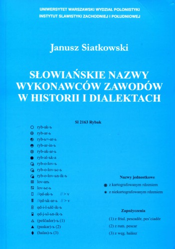 Słowiańskie nazwy wykonawców zawodów w historii i dialektach