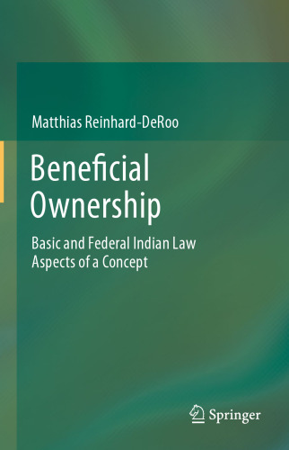 Beneficial Ownership: Basic and Federal Indian Law Aspects of a Concept
