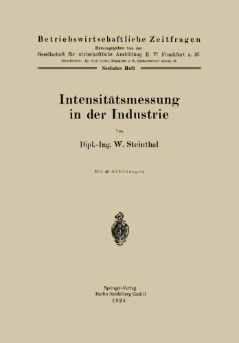 Intensitätsmessung in der Industrie