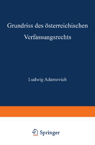 Grundriss des Österreichischen Verfassungsrechts