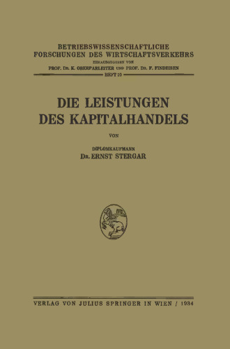 Die Leistungen des Kapitalhandels