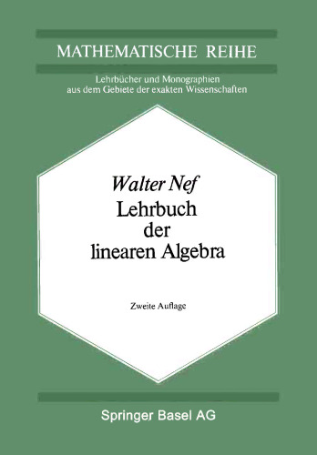 Lehrbuch der linearen Algebra
