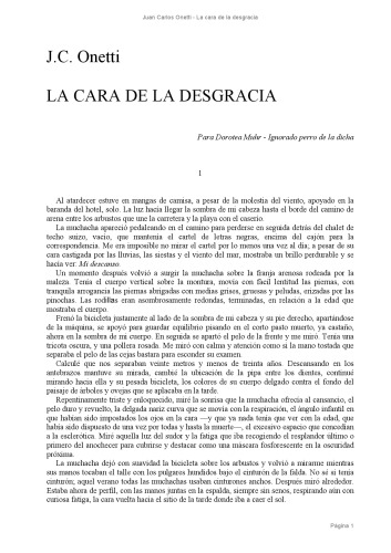 La cara de la desgracia