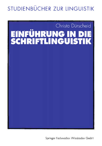 Einführung in die Schriftlinguistik