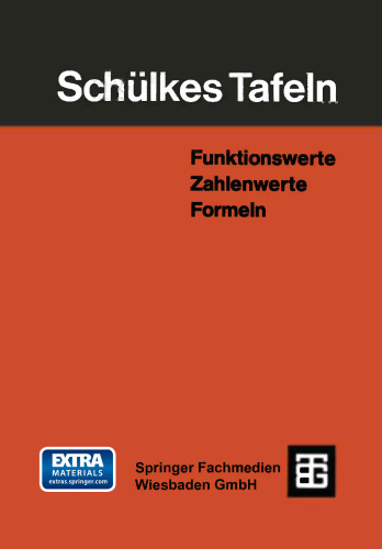 Schülkes Tafeln: Funktionswerte, Zahlenwerte, Formeln