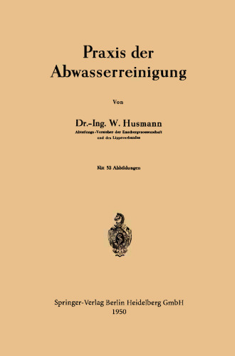 Praxis der Abwasserreinigung