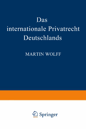 Das Internationale Privatrecht Deutschlands